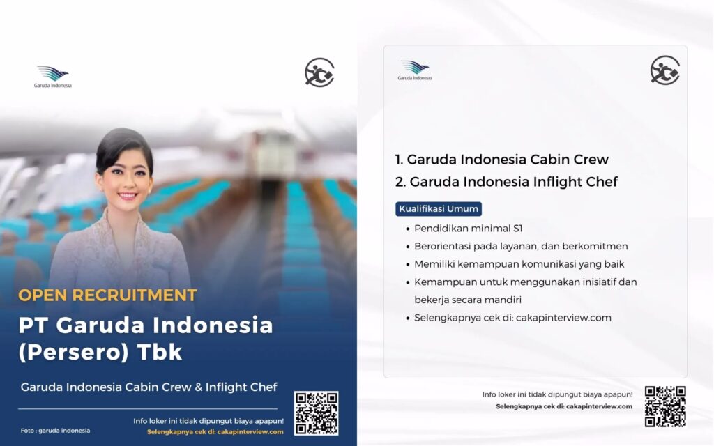 Jangan Lewatkan! Lowongan Kerja PT Garuda Indonesia Tbk Hingga 30 Des!