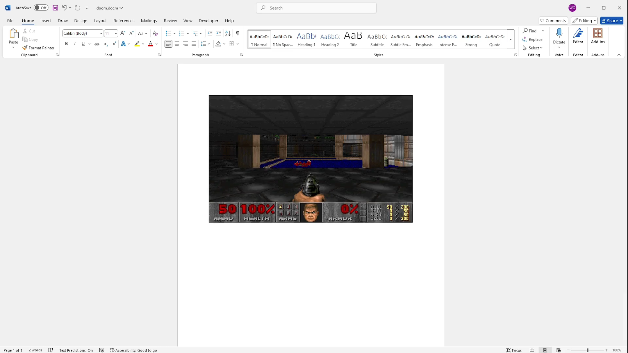 Doom Kini Bisa Dimainkan Dalam Dokumen Microsoft Word!