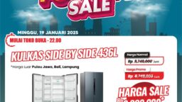 Hemat Rp 2,6 Juta! Kulkas Side by Side 436L di Transmart Sale