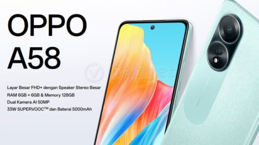 OPPO A58 Turun Harga 560 Ribu, RAM 8GB dan Baterai 5000mAh!