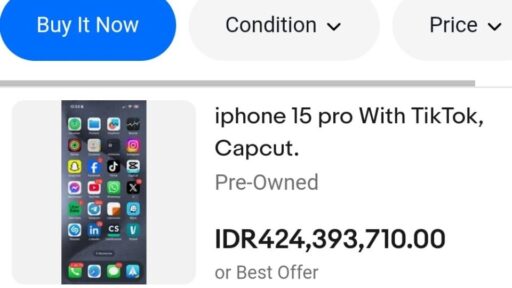 Ponsel Bekas dengan TikTok Laku Hingga Rp 400 Juta di eBay!