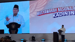 Prabowo: Swasta Dominasi Proyek Infrastruktur di Munas Kadin