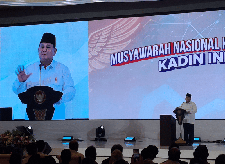 Prabowo: Swasta Dominasi Proyek Infrastruktur di Munas Kadin