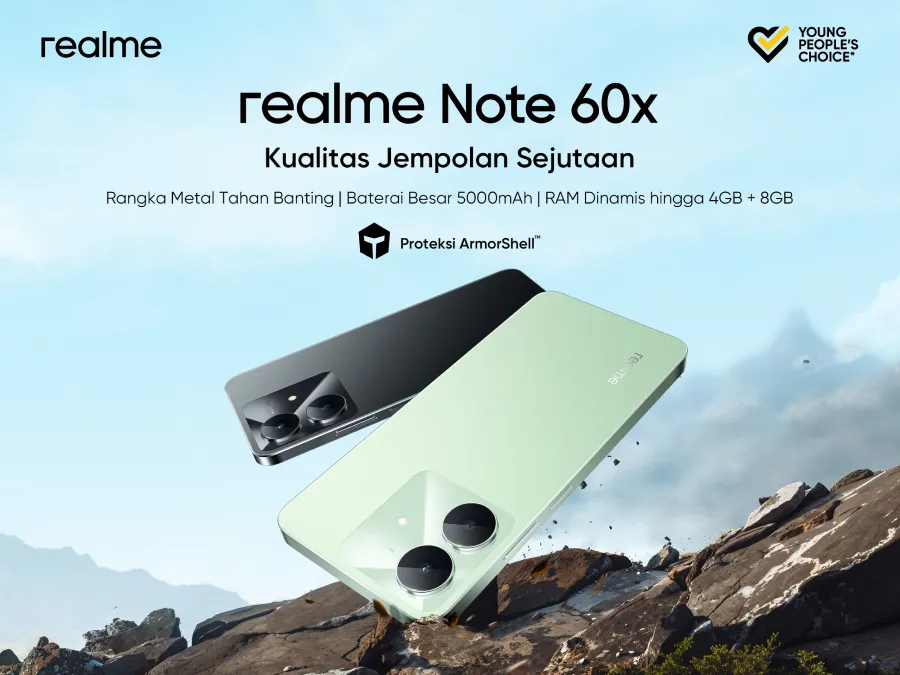 Realme Note 60x Resmi Hadir di Indonesia: Harga Hanya Sejutaan!