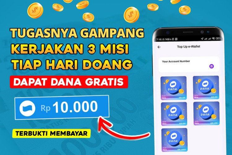 Segera Kumpulkan Tiket Undian, Dapatkan Saldo DANA Rp10.000!