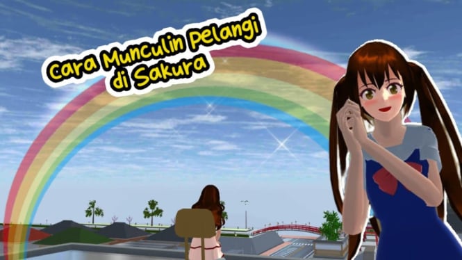 Serunya Cara Cepat Munculkan Pelangi di Sakura School Simulator!