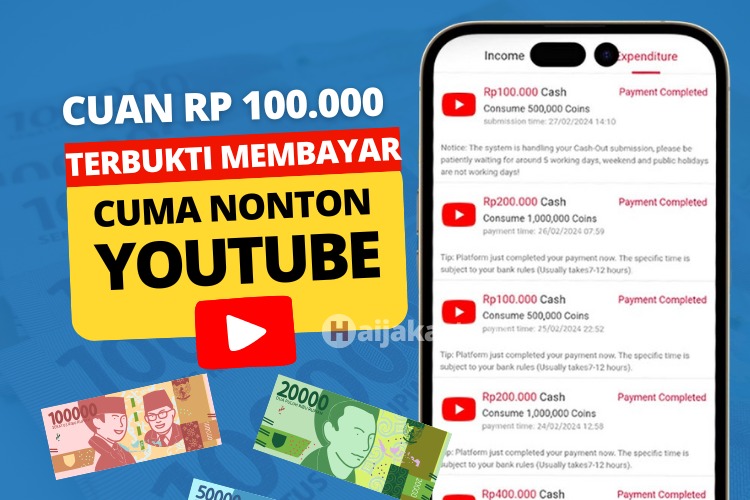 Terbukti Membayar! Dapatkan Saldo DANA Gratis Rp100.000 Nonton YouTube