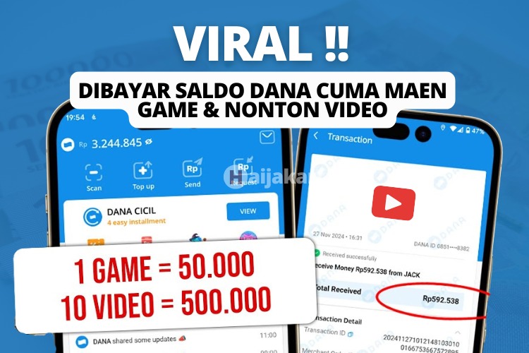 Viral! Dapat Saldo DANA Gratis hingga Rp500.000, Main Game Aja!